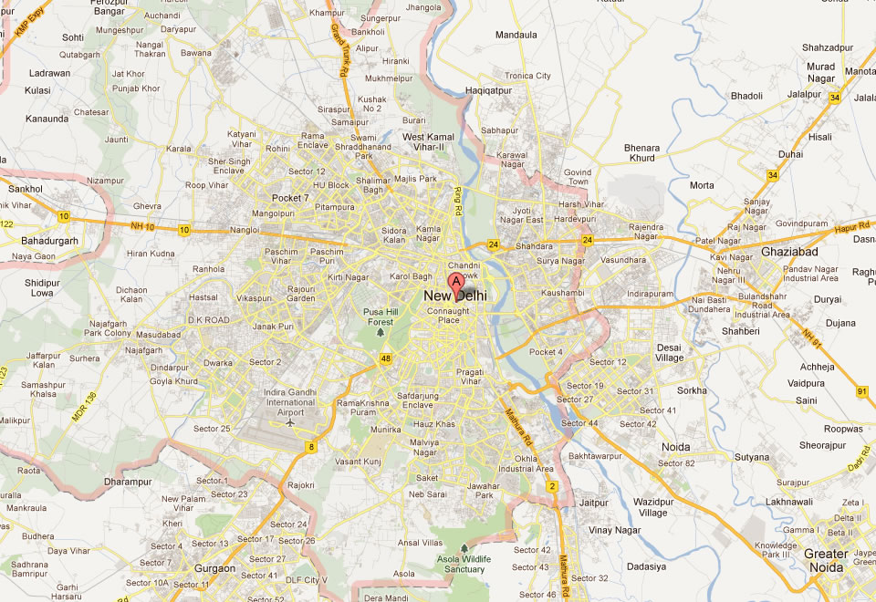 map of delhi